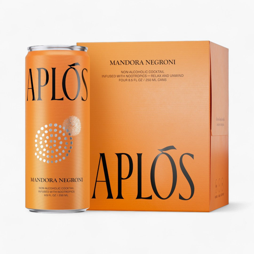 Aplos — Mandora Negroni, Non-Alcoholic Cocktail, 4-Pack Cans