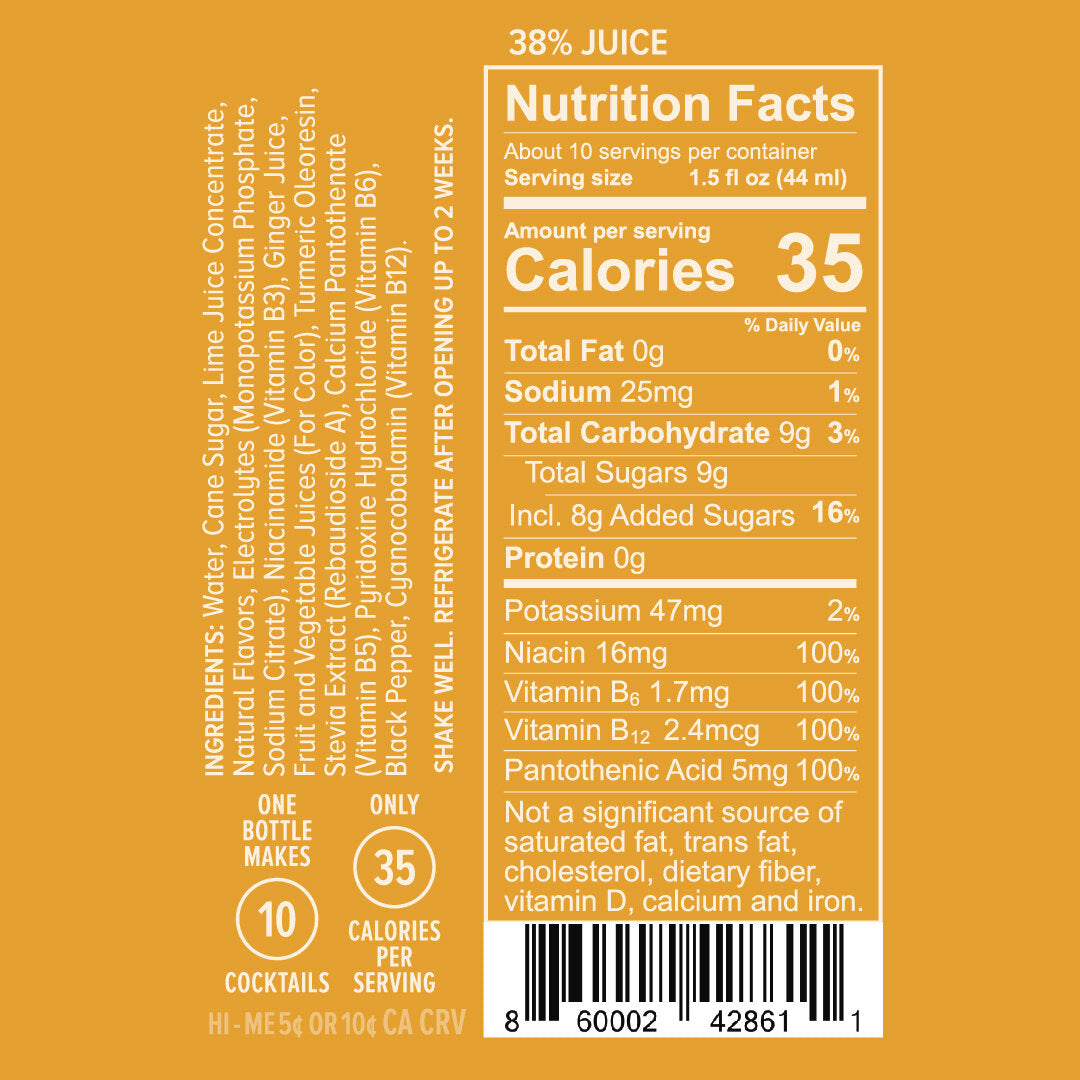 Modica — Turmeric Ginger Mule, Superfood Cocktail Mix, 16 fl oz
