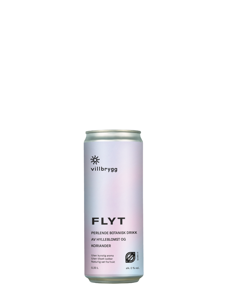 Villbrygg — FLYT, Sparkling Elderflower Lemon Wine Alternative, 4-pack of 330 ml cans