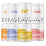 Leilo — Variety Pack, Sparkling Kava Beverage, 4-pack 12 oz cans