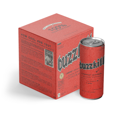 Buzzkill - Cabernet Sauvignon, Non-Alcoholic, 4 Pack cans