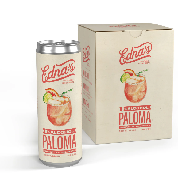 Edna’s — Paloma, Alcohol-Free Cocktail, 4-Pack