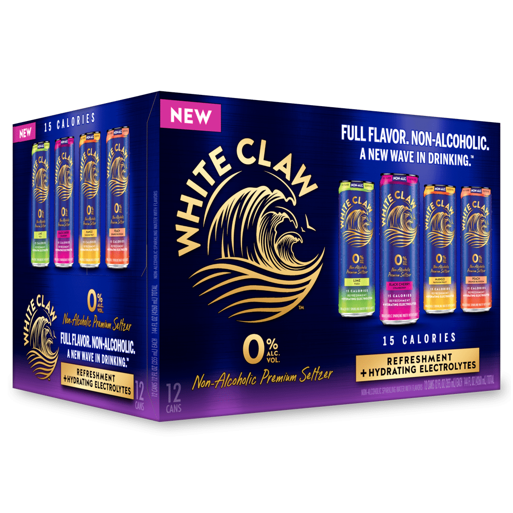 WHITE CLAW — NON-ALCOHOLIC PREMIUM SELZTER, VARIETY 12-PACK
