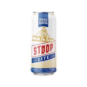 MASH GANG — STOOP LITE - 0.5% - LITE LAGER - 16OZ - 4 PACK