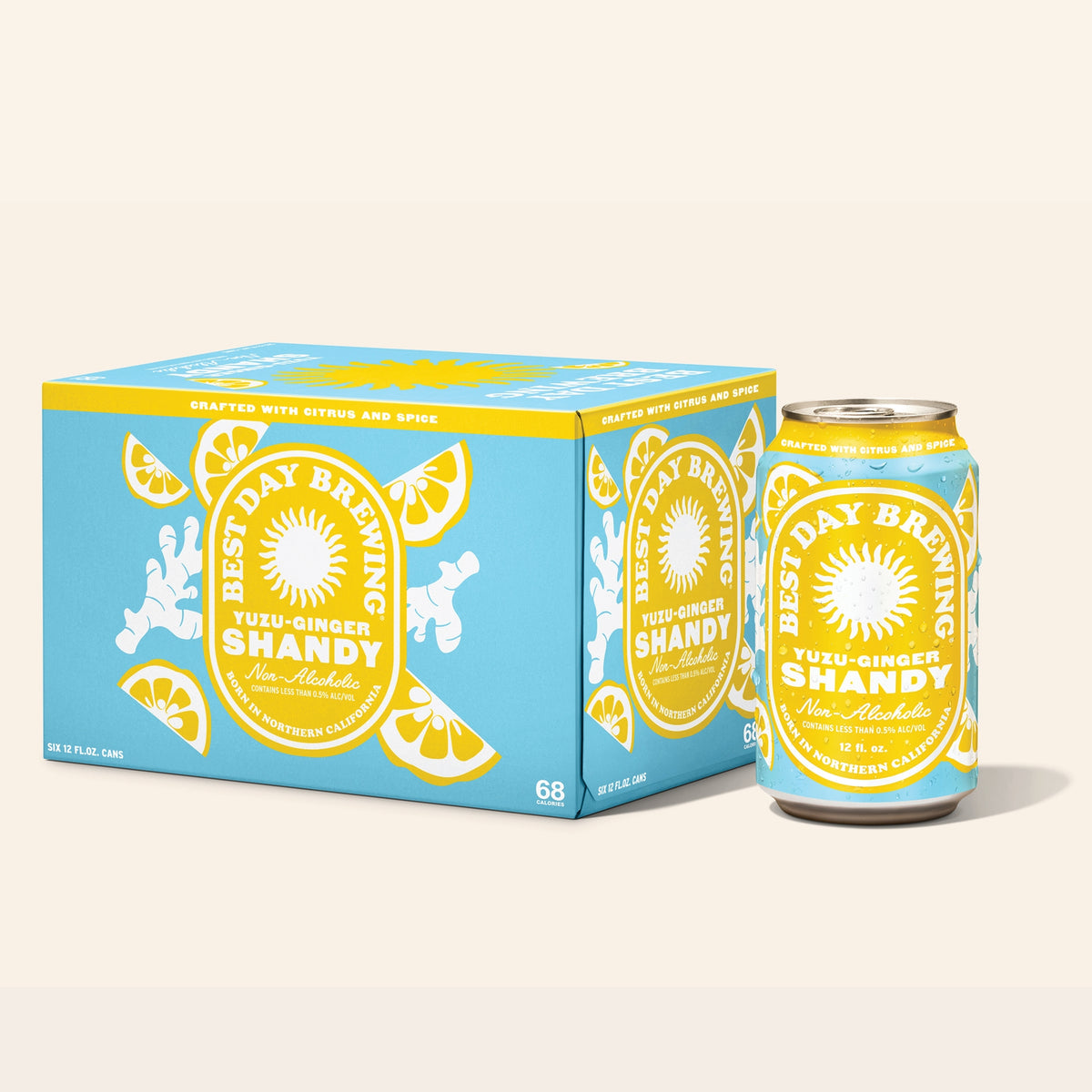 Best Day Brewing — Yuzu-Ginger Shandy, Non-Alcoholic, 6-pack – Minus ...