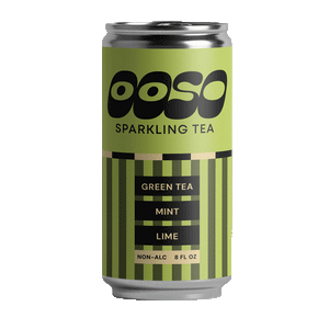 OOSO — Green Tea - Mint - Lime, Sparkling Tea, 4-Pack Cans