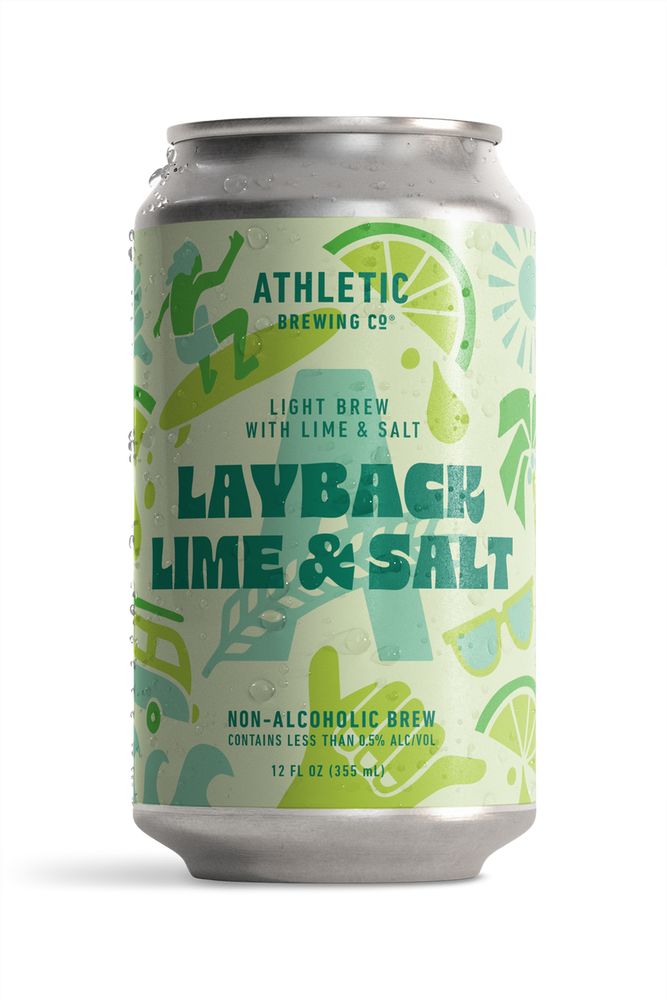 Athletic Brewing Co. — Layback Lime and Salt, Light 6-pack of 12 oz cans - Minus Moonshine