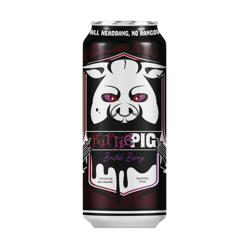 Kitte Pig — Brutal Berry, Non-Alcoholic Beer, 4-Pack, 16 oz Cans