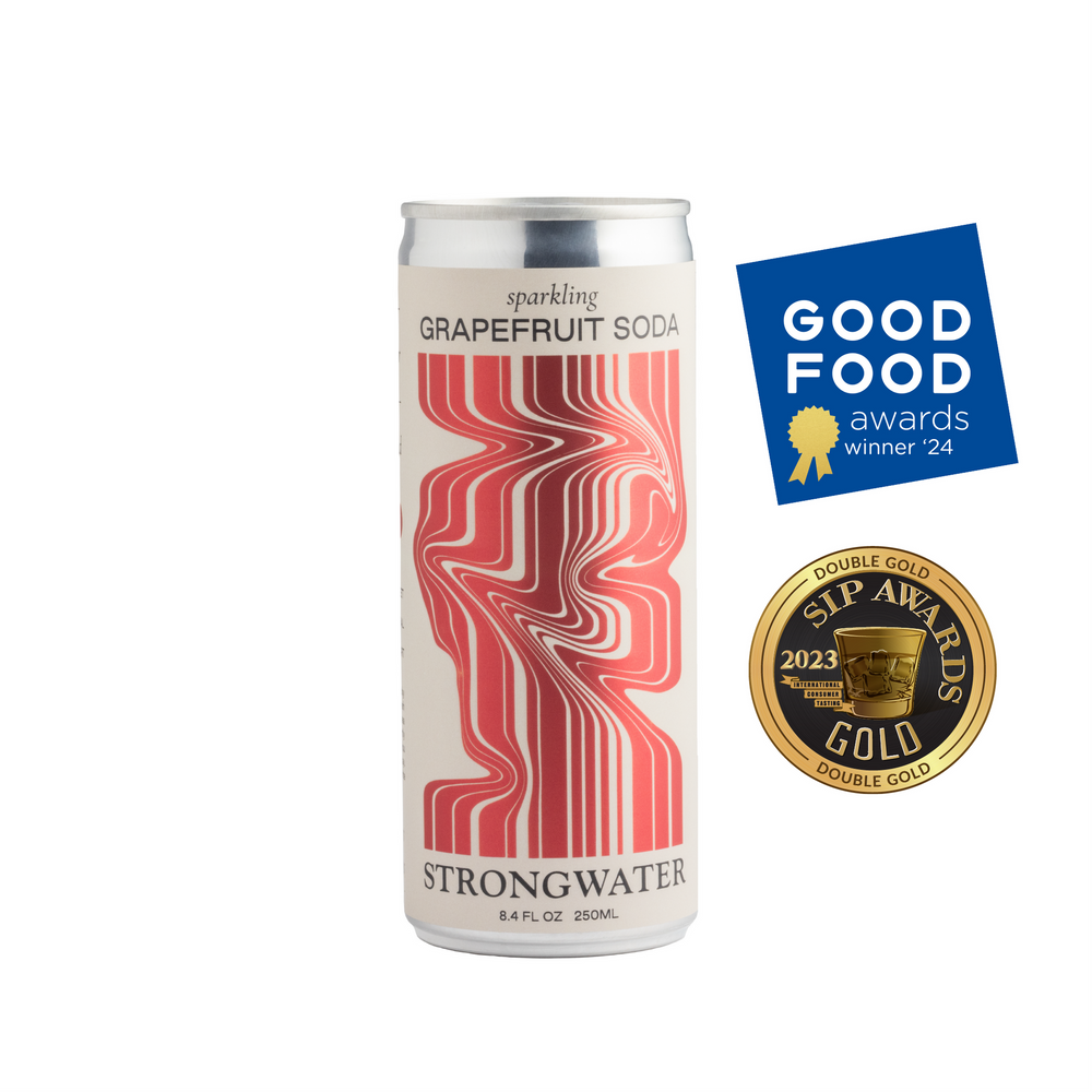 STRONGWATER — Sparkling Grapefruit Soda, 4-Pack Cans