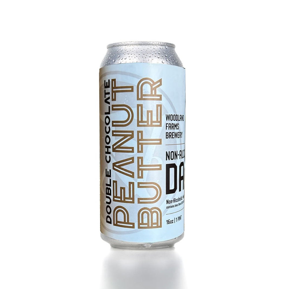 Woodland Farms Brewery — Double Chocolate Peanut Butter, Non-Alcoholic - 4-pack of 16 oz cans Woodland Farms Brewery — Double Chocolate Peanut Butter, Non-Alcoholic - 4-pack of 16 oz cans