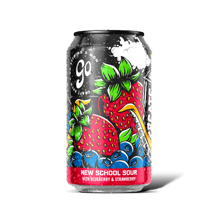 Go Brewing — New School Sour, Blueberry & Strawberry, 6-Pack