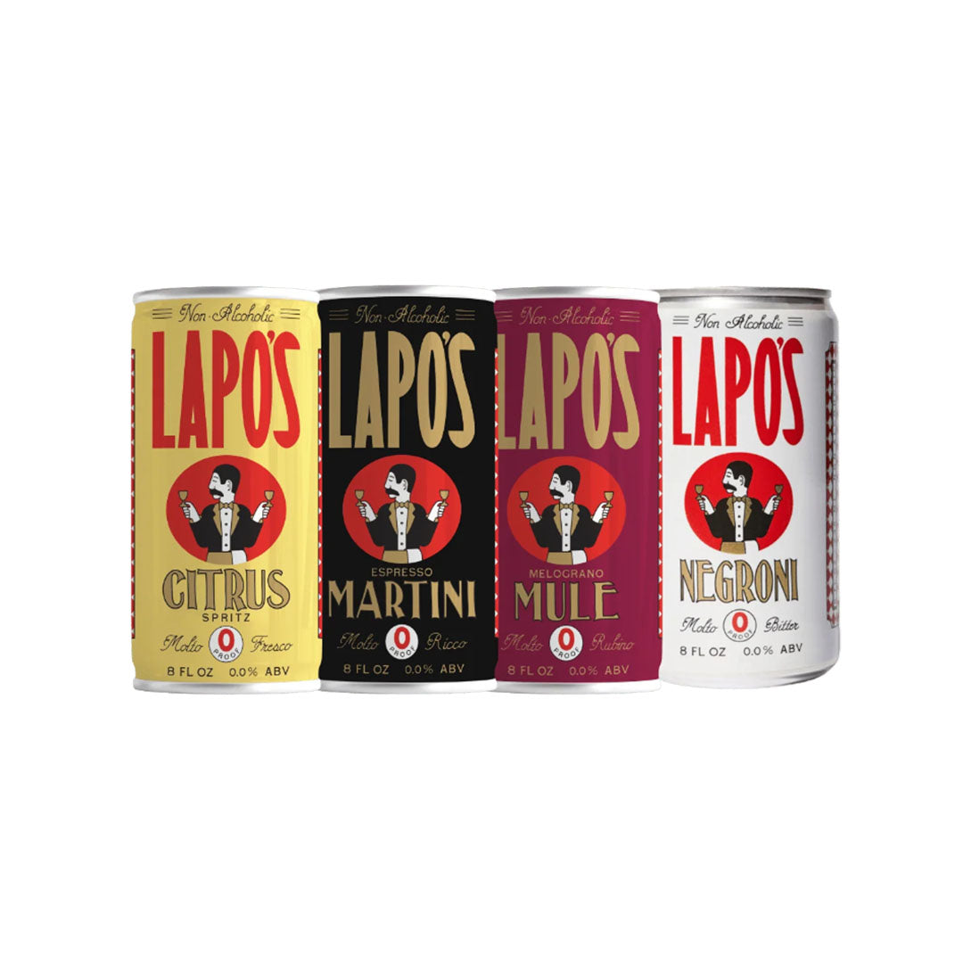 Lapo’s — Variety Pack, 0.0%, 4 Pack Cans – Minus Moonshine