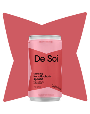 De Soi — Trés Rosé, Sparkling Non-Alcoholic Apéritif, 4-pack 8 oz cans
