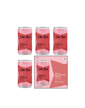 De Soi — Trés Rosé, Sparkling Non-Alcoholic Apéritif, 4-pack 8 oz cans