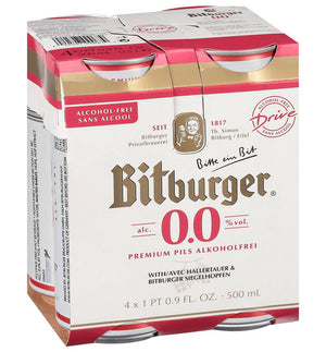 Bitburger — Drive 0.0, Premium Pils Alcohol-Free, 4 Pack PT
