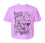 (PRE-ORDER!) Artist Collab Series T-Shirt #2 — Neon Violet Cropped Shirt by Honz Williams