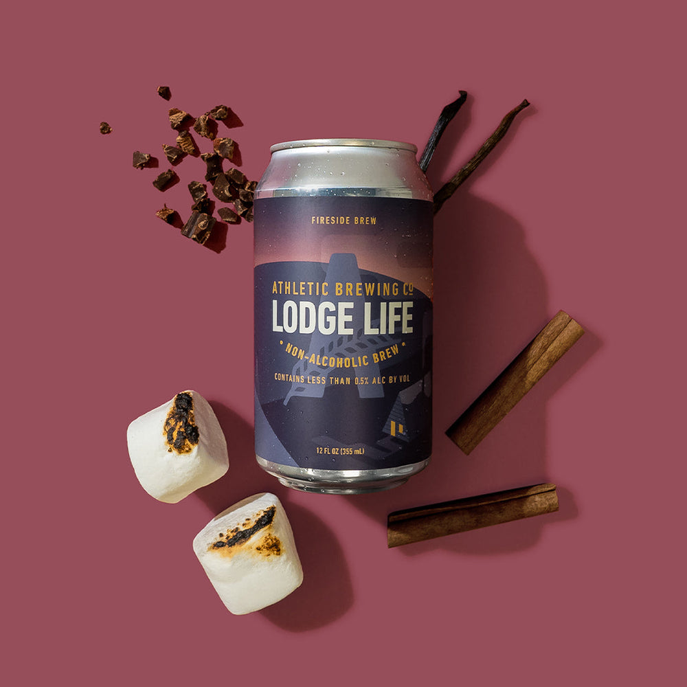 Athletic Brewing Co. — Lodge Life, Non-Alcoholic Dark, 6-pack of 12 oz cans