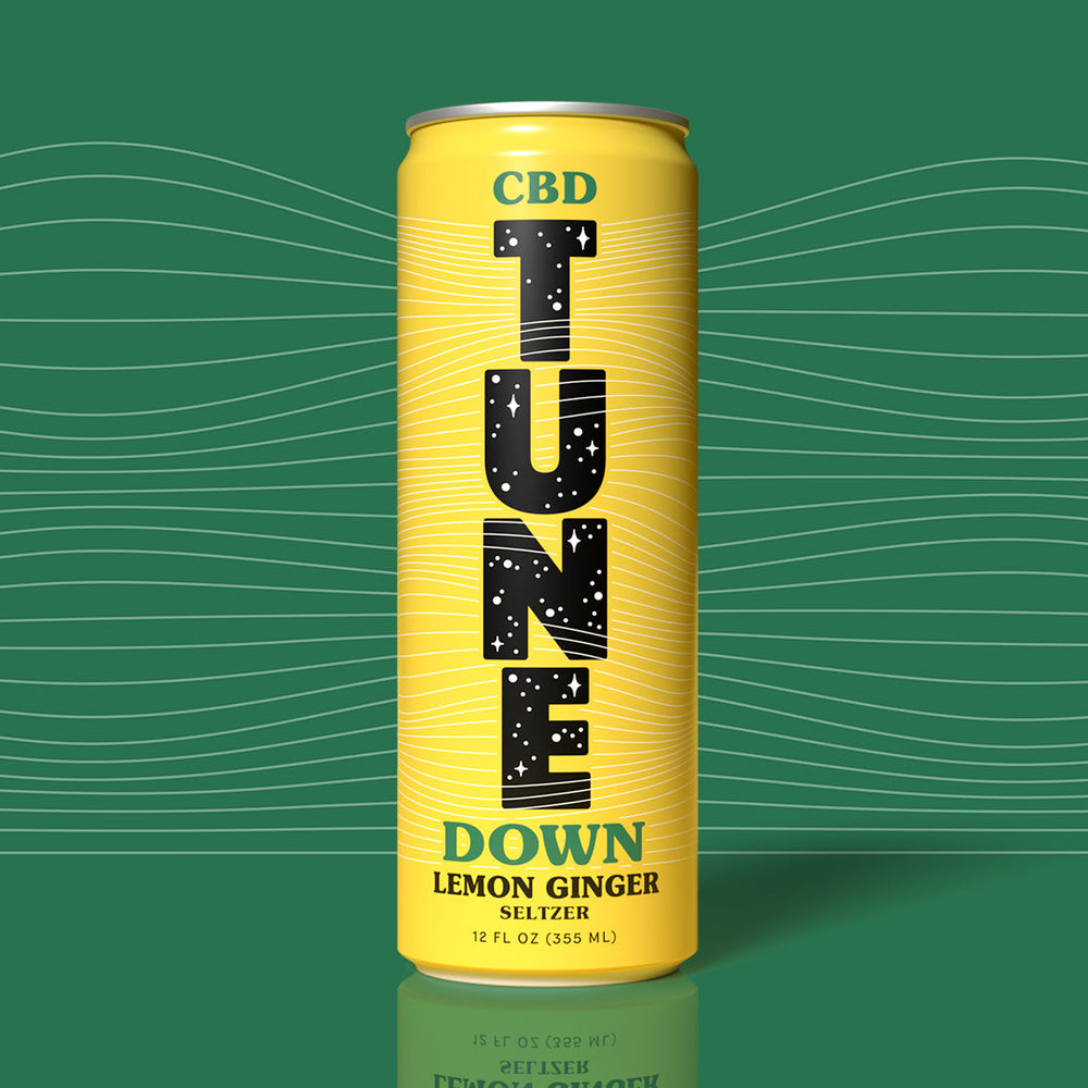 TUNE DOWN - Lemon Ginger CBD Seltzer (4 pack)