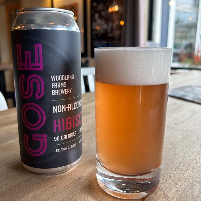 Woodland Farms Brewery — Hibiscus/Lime Non-Alcoholic Gose - 4-pack of 16 oz cans