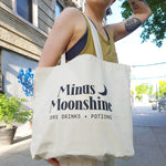 Minus Moonshine — Bottle Pocket Zipper Tote Bag - Minus Moonshine | Dry Drinks And Potions