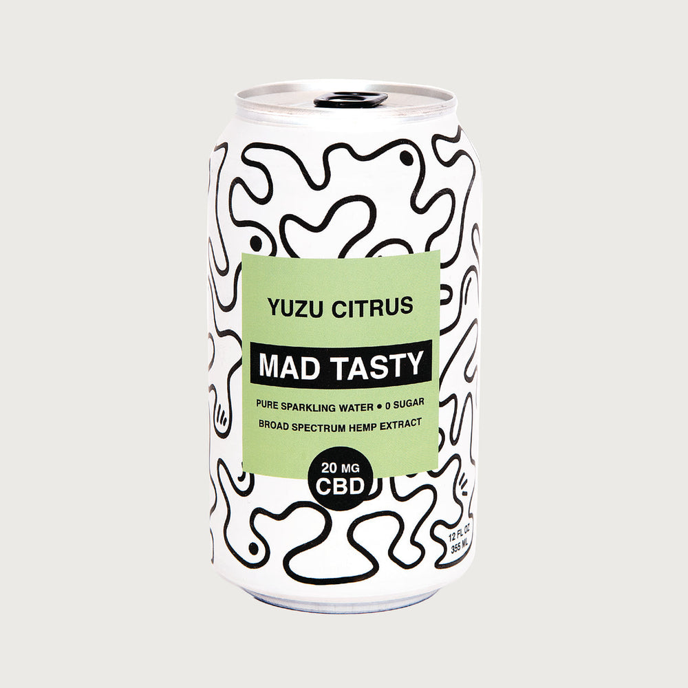 
            
                Load image into Gallery viewer, Mad Tasty — Yuzu Citrus, CBD Sparkling Water 4-pack
            
        
