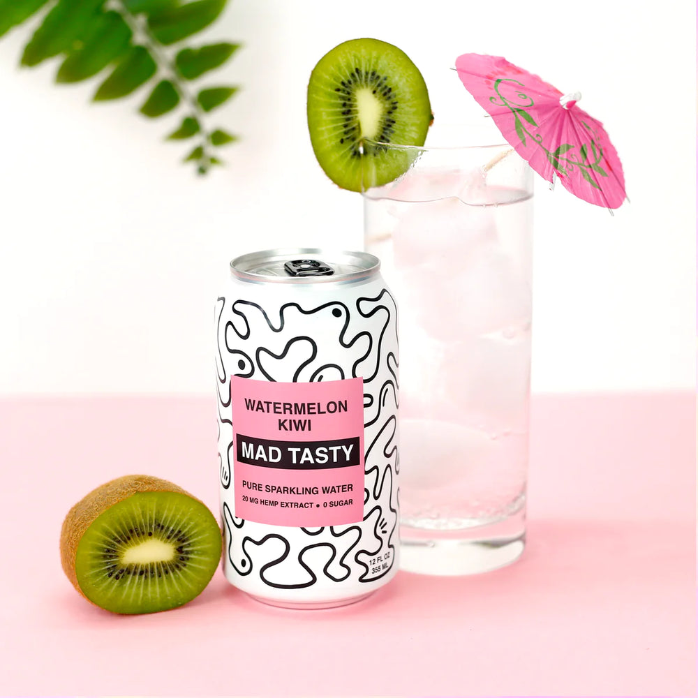 Mad Tasty — Watermelon Kiwi, CBD Sparkling Water 4-pack