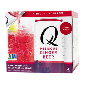 
            
                Load image into Gallery viewer, Q Mixers — Hibiscus Ginger, 4-pack of 7.5 oz cans - Minus Moonshine | Dry Drinks And Potions
            
        