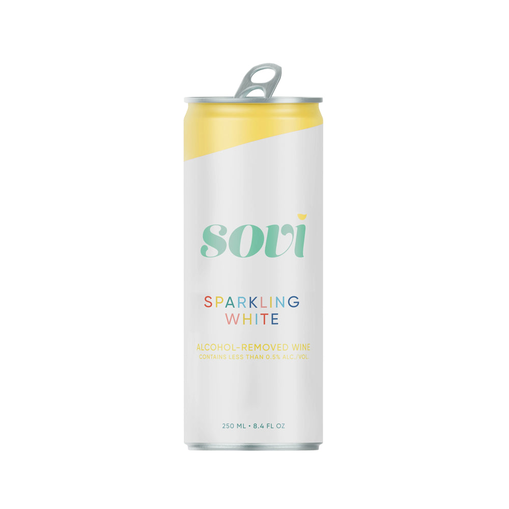 Sovi – Sparkling White, Alcohol Removed Wine, 4-pack of 250 ml of cans - Minus Moonshine | Dry Drinks And Potions