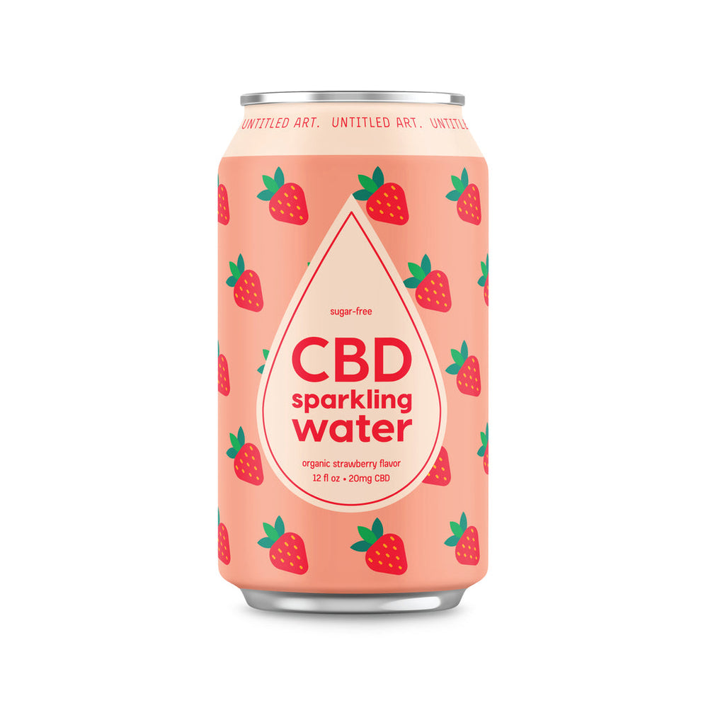 
            
                Load image into Gallery viewer, Untitled Art — CBD Strawberry Seltzer, 4-pack - Minus Moonshine | Dry Drinks And Potions
            
        