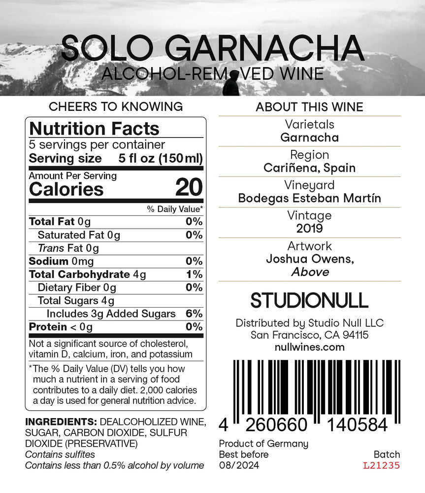 Studio Null — Solo Garnacha, 750ml